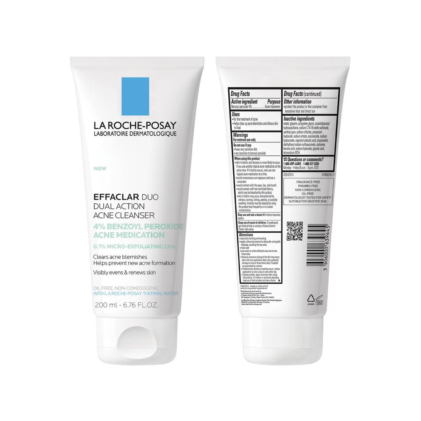 effaclar-dual-action-acne-face-wash-with-4-benzoyl-peroxide-q7 LaRochePosay-Product-Skincare-Effaclar-Duo-Dual-Cleanser-200ml-3606000639645-ATF-PIM-packshot-texture.jpg